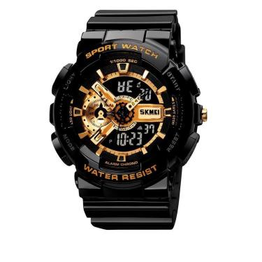 Imagem de Relógio Masculino G Shock Skmei 1688Bkgd Preto E Dourado