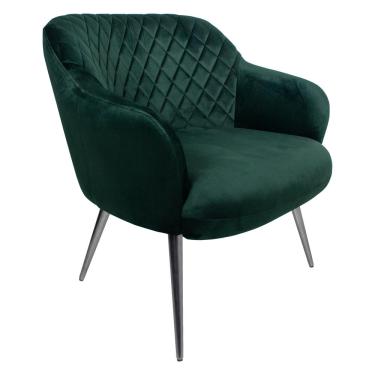 Imagem de Poltrona Decorativa Kitana Pés Polido Palito Veludo Verde - Gran Belo