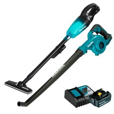 Imagem de Kit Aspirador A Bateria Makita 18V Dcl180Zb + Soprador