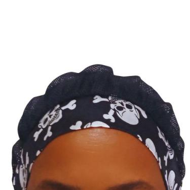Imagem de Touca de cozinha com tela - CRIEIUNIFORMES, Estampada com caveirinha
