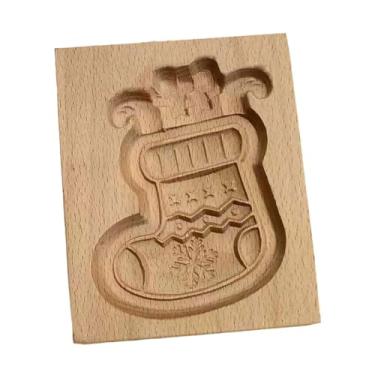 Imagem de Bothyi Cortador de biscoitos de madeira, cortador de biscoitos, formas antiaderentes, carimbo de prensa para biscoitos, ferramenta de cozimento faça você, 10cm X 8cm X 2cm