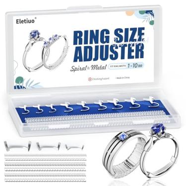 Imagem de Pacote com 15 ajustadores e redutores de tamanho de anel de prata, conjunto invisível para anéis soltos, 2 estilos, 6 tamanhos, espiral e 3 tamanhos, protetor de metal, impede que os anéis caiam para