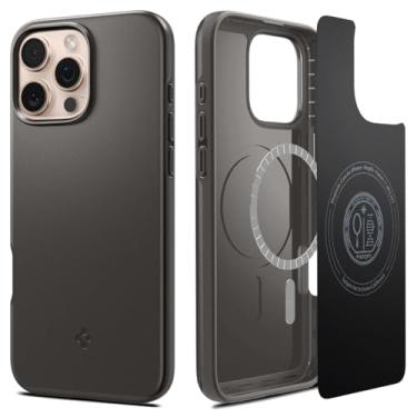 Imagem de Capa Spigen para iPhone 16 Pro, ajuste fino [MagFit] compatível com MagSafe - Gunmetal