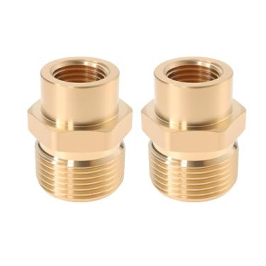 Imagem de Be In Your Mind 2 peças Conector de lavadora de pressão G1/10.2 cm fêmea para M22x1,5 macho adaptador de latão para lavadora de pressão