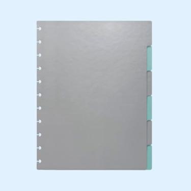 Imagem de Divisórias Iscool Para Caderno De Disco G Solid Metallic Prata e Verde Oceano