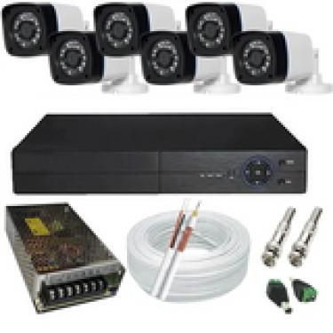 Imagem de Kit De Monitoramento 6 Câmeras Infravermelho Dvr 8 Canais