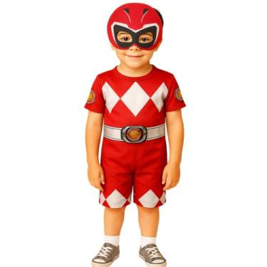 Imagem de Fantasia Infantil Power Ranger Vermelho - Menino Herói - Genérica, Ver