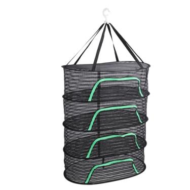 Imagem de Secador de tela pendurado, rede de malha de secagem com gancho à prova de , economia de espaço para pétalas (4 camadas)