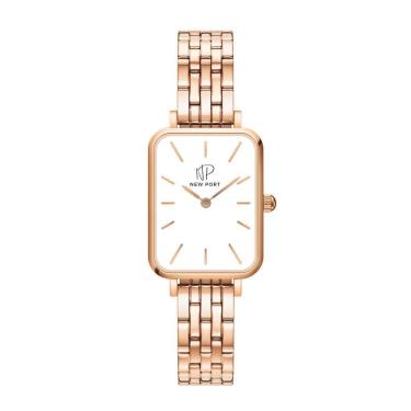 Imagem de Relógio Feminino Quadrado Rose Gold Venezia minimalista New Port