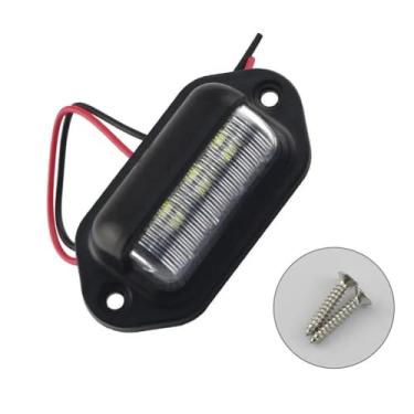 Imagem de Luz Placa 6 Leds 12v 24v Universal Carretinha Caminhão Klx