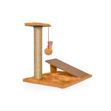 Imagem de Arranhador Para Gatos Com Rampa E Mola Maluca(Bege)