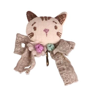 Imagem de Broche de pelúcia de algodão feito à mão para mulheres e meninas, lindos broches de frutas, acessórios de renda de feltro de lã macia para roupas, bolsas, chapéus, broches para mulheres, Medium, Liga