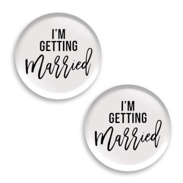 Imagem de Crachá de botão de casamento para mulheres, homens, noiva, dama de honra, noivo, dama de honra, presente de casamento, Small, Aço inoxidável, Sem Pedra Preciosa