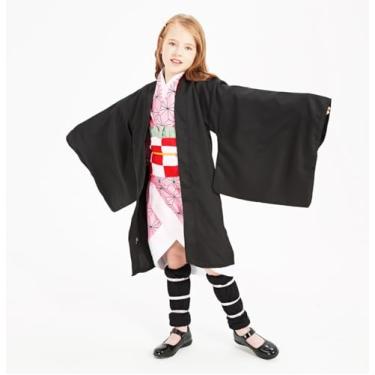 Imagem de Duodoyso Fantasia cosplay quimono anime fantasia para crianças Halloween Natal cosplay crianças quimono nezuko