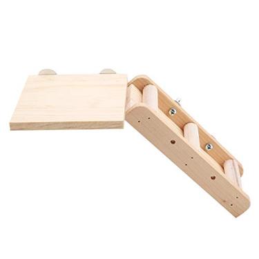 Imagem de Yctze Conjunto de Plataforma de de Brinquedos de Hamster de Papagaio de Madeira - Kits de Escalada para Animais Pequenos - Ideal para Hamsters, Papagaios e Esquilos