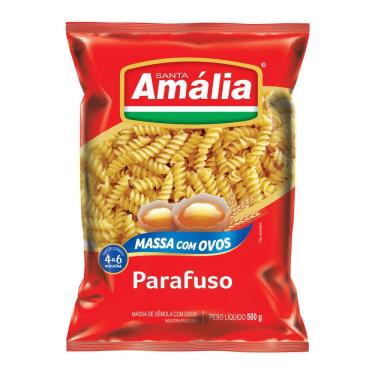 Imagem de Macarrão Santa Amália Massa com Ovos Parafuso 500g
