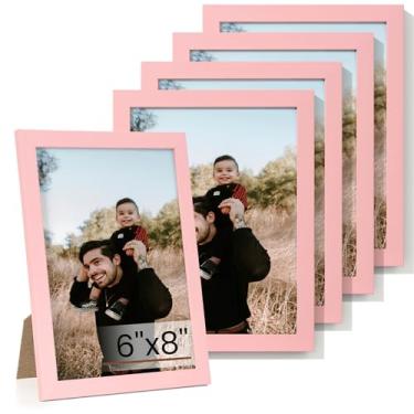 Imagem de Heimlove Conjunto de 5 porta-retratos 15 x 20 cm, porta-retratos 15 x 20 cm, porta-retratos pretos 15 x 20 cm, colagem de parede ou mesa para documento de certificado