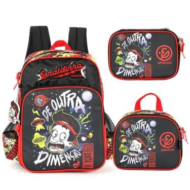 Imagem de Kit mochila lancheira estojo escolar menino by enaldinho - Up4You, Pre
