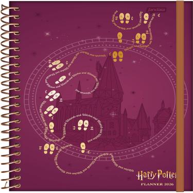 Imagem de Planner 2026 Jandaia Espiral 17,5x24,2cm Capa Dura 160 Páginas Harry Potter Fosco Sortido