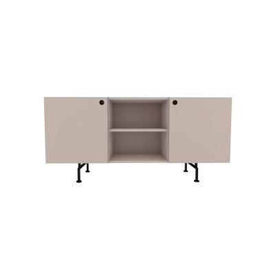 Imagem de Rack Tube 2 Portas 1 Nicho 1320x620x420 Sal Rosa - Mdf Arauco