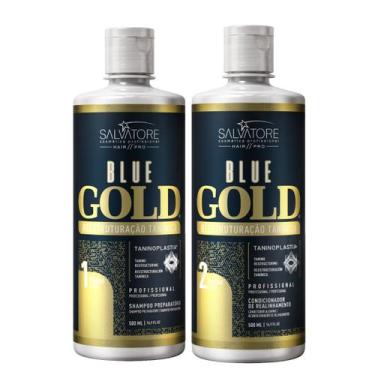 Imagem de Salvatore  Kit Blue Gold Passo 1 e Passo 2 -500ml - Hair Pro