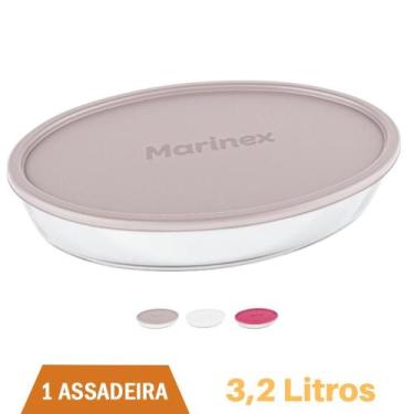 Imagem de Assadeira Oval Vidro Com Tampa 3,2L Refratário Marinex - NADIR FIGUERE