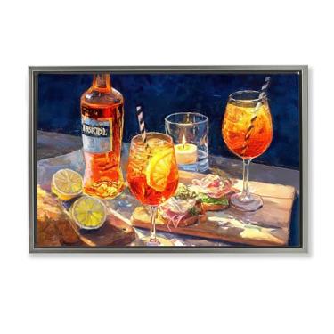 Imagem de Stupell Industries Sprits Table Still Life Tela flutuante emoldurada cinza arte de parede, design por Ziwei Li, 53 x 78 cm