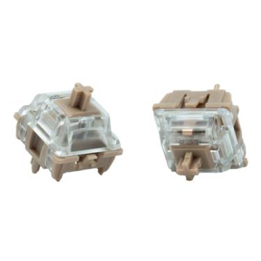 Imagem de GATERON Interruptores de teclado Jelly Series, LED RGB linear tátil silencioso 5 pinos pré-lubrificados de fábrica para teclado mecânico MX (marrom)