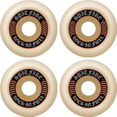 Imagem de Spitfire Wheels Rodas de skate Formula Four Lock-in totalmente natural/laranja - 54 mm 99a (conjunto de 4)