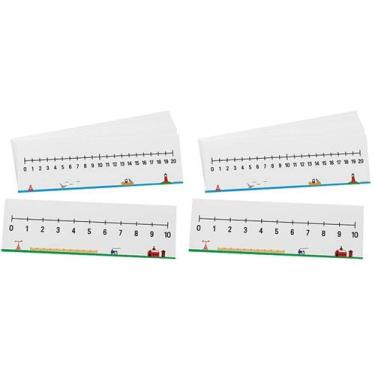 Imagem de Conjunto de linhas numéricas Didax 0-10 e 0-20, pacote com 10, frente 