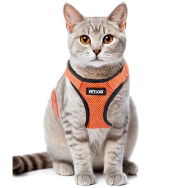 Imagem de Peitoral para gatos, à prova de fuga, com coleira para caminhar, suporte macio para o peito, tamanho ajustável, macio, ajustável, respirável, gatinhos, cães pequenos