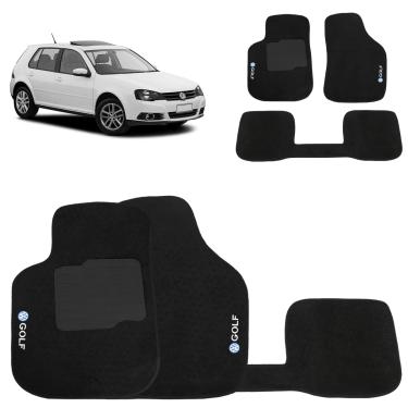 Imagem de Jogo de Tapete Carpete Golf 2002 a 2011 Preto 3 Peças