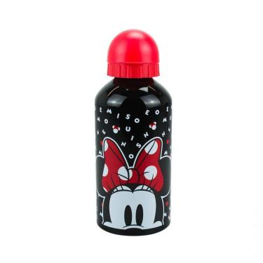 Imagem de Garrafa Alumínio Preto Minnie Laço Vermelho 500ml - Disney