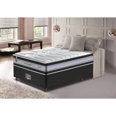 Imagem de Conjunto Cama Box Solteiro De Molas Ensacadas D33 Cama Inbox Select Firme 88x188x71 Preto
