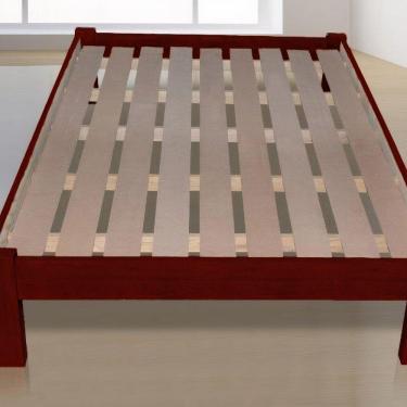 Imagem de Cama de Casal Turca Porto de Madeira Angelim Mogno