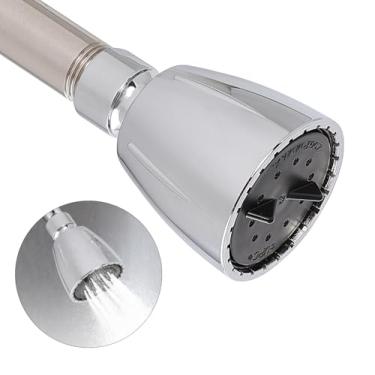 Imagem de SUPPLYGIANT Chuveiro de função única com acabamento cromado, chuveiro fixo, 1,8 GPM, rosto de 6 cm