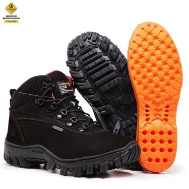 Imagem de BOTA COTURNO MASCULINO DE SEGURANCA COM  C.A EM COURO SOLADO DE BORRACHA COM GARANTIA.-Feminino