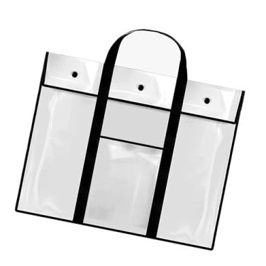 Imagem de RNXRZANK Bolsa para Portfólio de Arte, Prancheta de Desenho, Bolsa Transparente para Materiais de Arte, Organizador de Arquivos com Bordas para Parede, Ideal P, Preto, Tamanho real