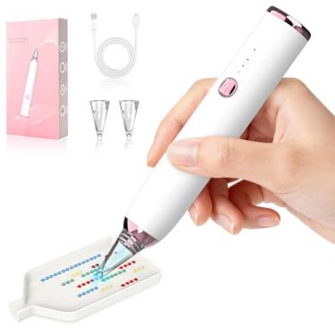 Imagem de Caneta de pintura de diamante elétrica, recarregável sem fio, 2 velocidades, luz LED com lupa