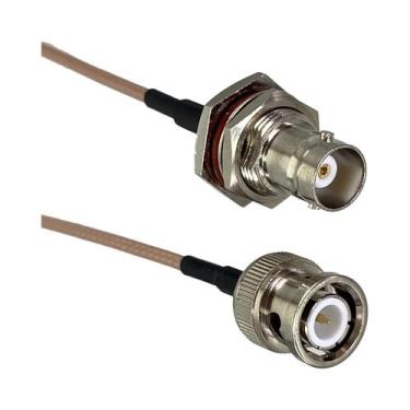 Imagem de Cabo Coaxial RF Pigtail Com Conector Crimp BNC Macho Para Fêmea RG58 R