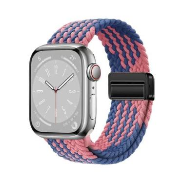Imagem de Pulseira De Nylon Trançada Compatível Com Apple Watch Series S10 46mm 