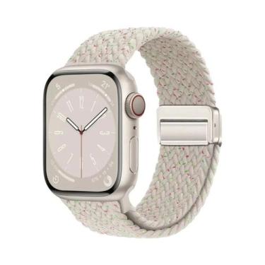 Imagem de Pulseira De Nylon Trançada Compatível Com Apple Watch Series S10 46mm 