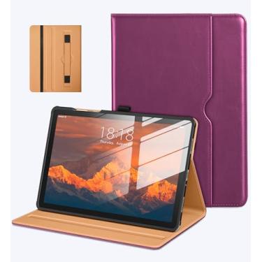 Imagem de DTTO Capa para Samsung Galaxy Tab A11+/A11 Plus/A9+ Plus de 11 polegadas (2023/2025), capa fólio de couro premium com alça de mão para visualização em vários ângulos e despertar/hibernar