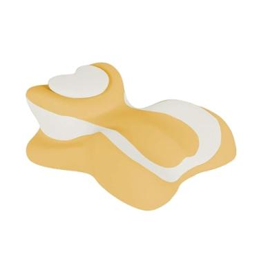 Imagem de FytStycale Almofada em formato de cunha para deitar de bruços, com apoio de cabeça, elegante, antiderrapante, eleva os joelhos e as pernas, almofada lombar para, Amarelo