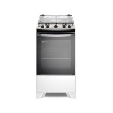 Imagem de Fogão Electrolux 4 bocas Efficient FE4IB com Mesa Inox, PerfectCook, VaporBake e Acendimento Automático Bivolt – Branco