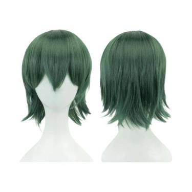 Imagem de Peruca Curta Unissex De 12 Polegadas Em Rosa, Loiro E Laranja Com Fran