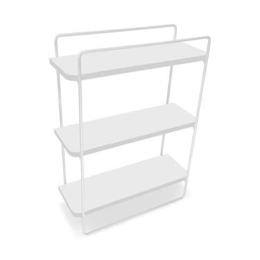 Imagem de Prateleira Corsari Design Industrial Estante Branco e Branco - Genus M