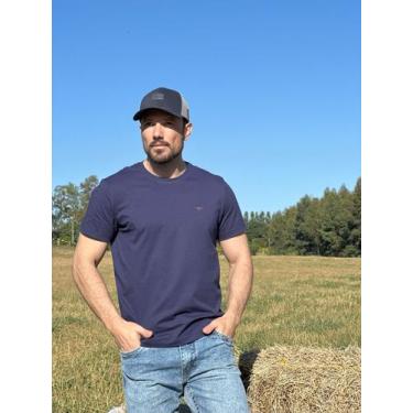 Imagem de Camiseta Masculina Manga Curta Basic Color All Hunter, G, Marinho