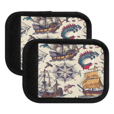 Imagem de Qilmy Pacote com 2 identificadores de bagagem com etiqueta confortável para carrinho de bebê, mala de viagem, acessórios de viagem 1157