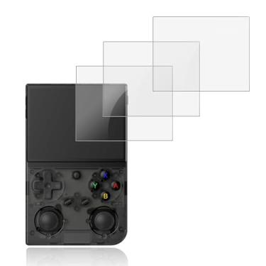 Imagem de NOUKAJU Protetor de tela para console de jogos G350, vidro temperado HD, dureza 9h, arranhões, anti-impressão digital, protetor de filme de vidro temperado para console de jogos portátil retrô G350